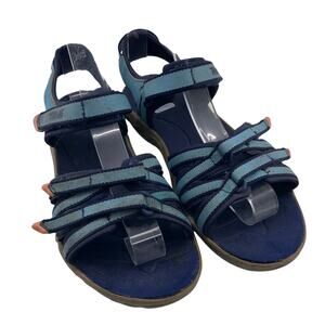 Teva Blue Pink Tirra Hook Loop Adjustable Quick Dry Outdoor Sandal Shoes